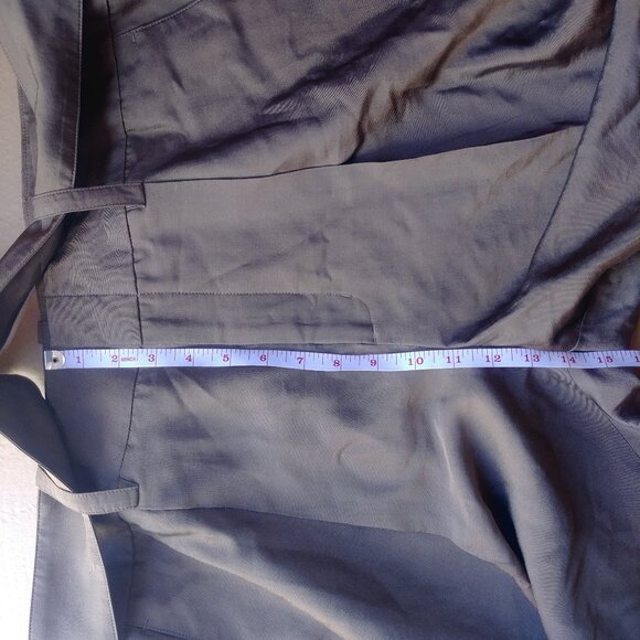 NEW WITH TAGS Vince size 16 silky pants trousers olive green taupe brown - Picture 6 of 10